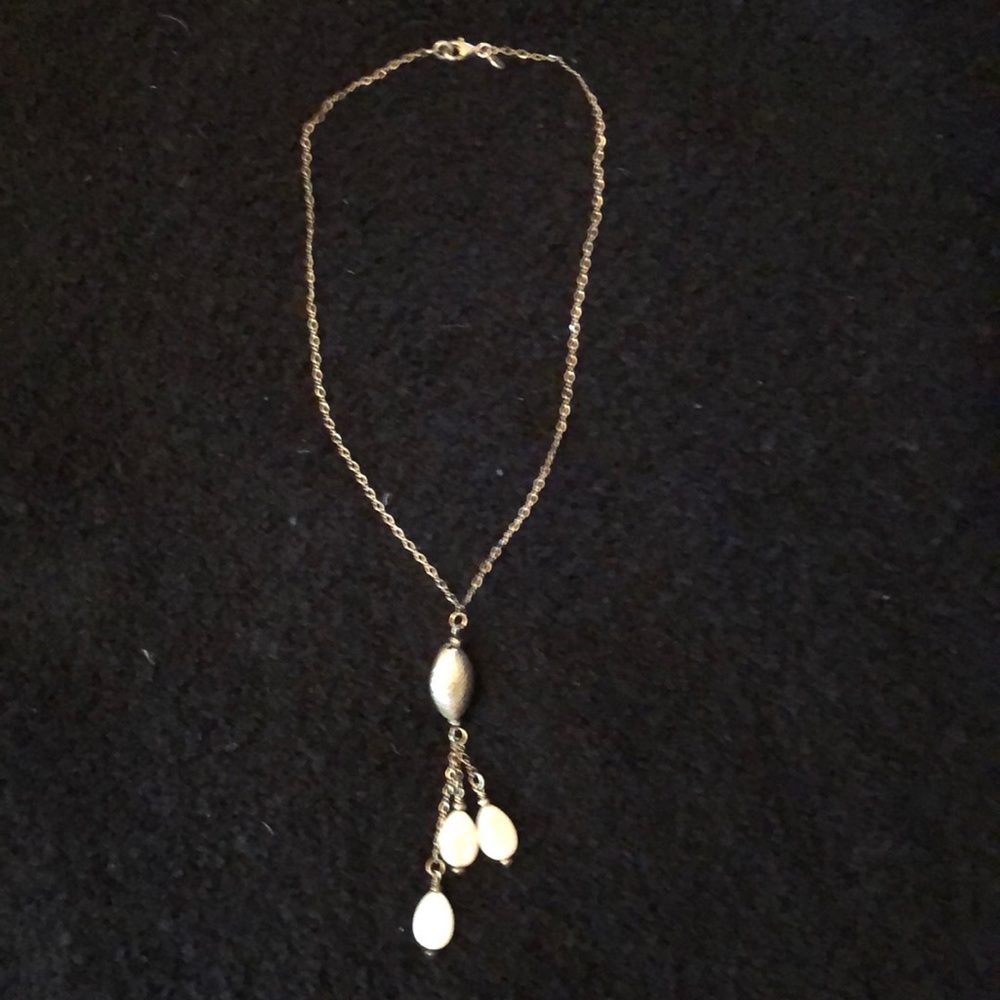 Sterling silver drop necklace